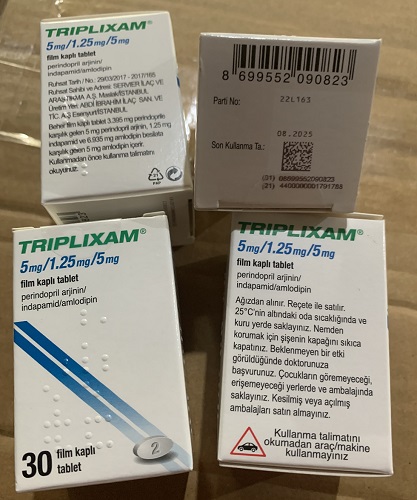 Triplixam 5mg/1.25mg/5mg lọ 30 viên 