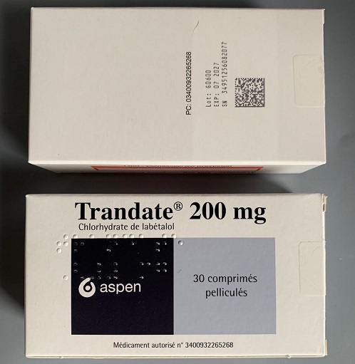 Trandate 200mg hộp 30 viên 